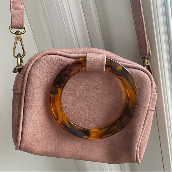 ANTHROPOLOGIE  crossbody purse with tortoise shell handles - Picture 7 of 8